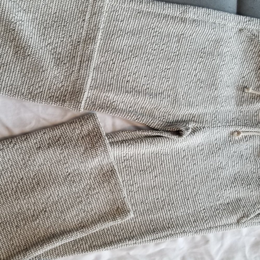 Lou and Grey Wide Leg Lounge Pants Size Small Grey and White Texured.
